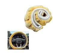 ZXHHXEB Fundas Volante Coche de Felpa Suave y Antideslizante, para Kia Venga 2009-2018 Cubre Volante, Protector Caliente para Invierno, Fácil Instalación,Yellow
