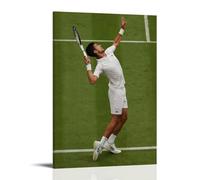 ZXHJDS Novak Djokovic - Póster impermeable para decoración de pared, sala de estar, baño, cocina, multifuncional, moderno, fácil de limpiar, regalos decorativos, 60 x 90 cm, estilo marco