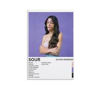 ZXHJDS Olivia Rodrigo Sour- Póster impermeable para decoración de pared, sala de estar, baño, cocina, multifuncional, moderno, fácil de limpiar, regalos decorativos, 20 x 30 cm, estilo sin marco