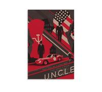 ZXHJDS Póster impermeable de The Man from U.N.C.L.E. Decoración de pared, sala de estar, baño, cocina, multifuncional, moderno, fácil de limpiar, regalos decorativos, 50 x 75 cm, estilo sin marco
