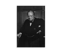 ZXHJDS Winston Churchill - Póster impermeable para decoración de pared, sala de estar, baño, cocina, multifuncional, moderno, fácil de limpiar, regalos decorativos, 30 x 45 cm, estilo sin marco