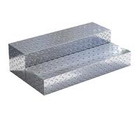 ZXHKZDX Acero Inoxidable Tarimas para Coro, 1/2 Niveles Plataforma con Escalones, De Pie Diseño Integrado Asientos para Público para Uso Comercial Iglesias Teatros Fotomatones(100X60X36CM)