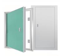 ZXHKZDX Panel De Acceso Pintable para Techos Yeso, Interior Oculto Aluminio Fontanería Trampilla Inspección, Exterior Universal Metal Puerta Pared con Manija Cuadrada(Silver,80X120CM)