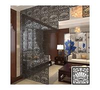 ZXHKZDX Separador De Ambientes Colgante, Flor Esculpida Patrón Paneles Decorativos Pared, Decoración Interior Tablero Separador para Sala De Estar (Color : Black, Tamaño : 25pcs)
