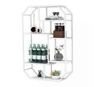 zxhrybh Botellero Vino de Pared, Wine Rack Independientes, Botellero Pared de Bar, para Decoración de Hogar, Bar, Comedor, Cocina(White,25.5in/65cm)
