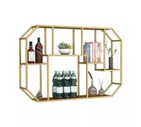 zxhrybh Botellero Vino de Pared, Wine Rack Independientes, Botellero Pared de Bar, para Decoración de Hogar, Bar, Comedor, Cocina(Gold,37.4in/95cm)