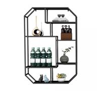 zxhrybh Botellero Vino de Pared, Wine Rack Independientes, Botellero Pared de Bar, para Decoración de Hogar, Bar, Comedor, Cocina(Black,25.5in/65cm)