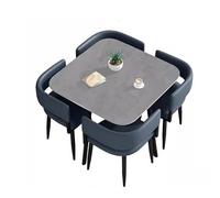 zxhrybh Mesa de Comedor Cuadrada Moderna para 4, Juego de Mesa y Silla de Recepción de Oficina de Café, Combinación de Sala de Estar y Dormitorio en Casa(A-6,31.4in/80cm)