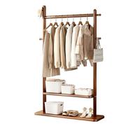 zxhrybh Perchero Independiente para Entrada con Estante, Perchero de pie Barra y Ganchos, Organizador Ahorrador de Espacio para Dormitorio Sala(Brown,31.4in/80cm)