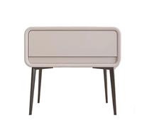 ZXiangguiOU-2025 Mesita de Noche Mesita de Noche Madera Minimalista, Moderna, Pierna Alta, pequeño, con un Solo cajón, Mueble, gabinete Almacenamiento(Beige Gray,Pequeño)