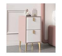 ZXiangguiOU-2025 Mesita de Noche Mesita de Noche Moderna Cuero Artificial con 2 cajones for casa, apartamento o Dormitorio(L25xD36xH52cm)