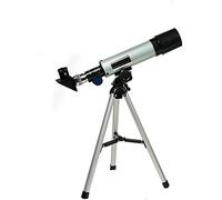 ZXIANGZ Telescopio astronómico con trípode portátil telescopio con Zoom monocular para observar la Luna, Las Estrellas y los pájaros, Plateado