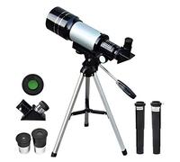ZXIANGZ Telescopio, telescopio Refractor de 70 mm con trípode y buscador, telescopio portátil para niños y Principiantes en astronomía, con Ocular de Aumento, el Doble de Comodidad