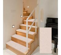 ZXIAOHUI Alfombra Antideslizante para Escaleras 19 x 88 cm 100% Poliéster, Dorso TPE, Recortables y Reutilizables, Antideslizante Amortigua Sonidos, 5 X Peldaños de Escalera Antideslizantes, D