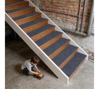 ZXIAOHUI Alfombra Antideslizante para Escaleras 42 x 88 cm 100% Poliéster, Dorso TPE, Antideslizante Amortigua Sonidos, Recortables y Reutilizables, 5 X Protector Alfombra Peldaños Adhesivos, C
