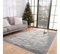 ZXIAOHUI Alfombra de Salón 170 x 200 cm Antideslizante, Fluffy, Muy Suave, No Se Desprenden, Lavable hasta 30 Grados, Alfombras Salon Grandes, Alfombra Suave, Adecuado para Interiores, Gris