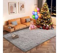ZXIAOHUI Alfombra Grande Salon 100 x 180 cm Antideslizante, Fluffy, Muy Suave, No Se Desprenden, Lavable hasta 30 Grados, Alfombra de Pelo Largo, Alfombras Moderna, Adecuado para Interiores, Gris