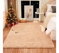 ZXIAOHUI Alfombra Grande Salon 70 x 110 cm Antideslizante, Fluffy, Muy Suave, No Se Desprenden, Lavable hasta 30 Grados, Alfombra de Pelo Largo, Alfombras Moderna, Adecuado para Interiores, Beige