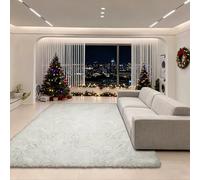 ZXIAOHUI Alfombra Shaggy 180 x 290 cm Antideslizante, Fluffy, Muy Suave, No Se Desprenden, Lavable hasta 30 Grados, Alfombra Salón Pelo, Alfombras Esponjosa, Adecuado para Interiores, Blanco