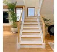 ZXIAOHUI Alfombras de Escalera 15 x 48 cm 100% Poliéster, Dorso TPE, Antideslizante Amortigua Sonidos, Recortables y Reutilizables, 5 X Alfombrillas Escalones, Alfombras para Escaleras, B