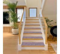 ZXIAOHUI Alfombras de Escalera 15 x 76 cm 100% Poliéster, Dorso TPE, Antideslizante Amortigua Sonidos, Recortables y Reutilizables, 5 X Alfombrillas Escalones, Alfombras para Escaleras, C