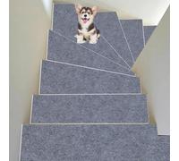 ZXIAOHUI Alfombras de Escalera 34 x 70 cm 100% Poliéster, Dorso TPE, Antideslizante Amortigua Sonidos, Recortables y Reutilizables, 5 X Peldaños de Escalera Antideslizantes, B