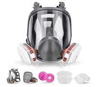 ZXICH Máscara de vapor orgánica with Filtros de Recambio 17 en 1, máscara de gas con doble filtro de carbón activado, para pintura química, Construcción, Aserrado, Soldadura Y otros trabajos