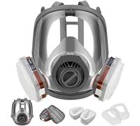 ZXICH Mascarilla de volumen reutilizable con filtro para protección contra vapores y partículas Mascarilla antigás Mascarilla antipolvo para pinturas, barnices, trabajos de carpintería, agricultura