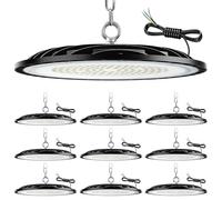 ZXICH UFO LED Lámpara de Alta Bahía,150W 22500LM Led Iluminación Comercial,6000K-6500K LED Iluminación de Almacén,IP65 Impermeable Naves Industriales Para Patio,Garaje,Fábrica,Taller(10 Pack,150W)