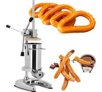 ZXINXIN Churrera Comercial, máquina Manual para Hacer Churros Estilo español con 5 Moles, churrera Vertical de Acero Inoxidable, máquina para Rellenar Churros, Equipo para panaderías y repostería 3L
