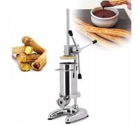 ZXINXIN Churrera Vertical española de Acero Inoxidable para Hacer Churros - Llenadora Manual de 2/3 L con 5 moldes para restaurantes, hoteles y Uso doméstico. 3L