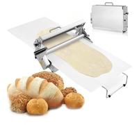 ZXINXIN Laminadora de Masa Manual Plegable para panadería, Pizza y Croissants, de Acero Inoxidable, Grosor Ajustable de 0 a 25 mm, para Uso Comercial y doméstico. Model300