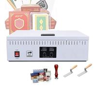 ZXINXIN Máquina de Envoltura de celofán de 1200 W, Manual, para sobreenvolver celofán, máquina de Sellado térmico de Escritorio para perfumes, cosméticos y Cajas de póker de PVC. White