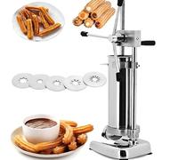 ZXINXIN Máquina Manual para Churros, máquina Comercial para Churros Tipo Donut de 2 l/3 l con 5 moldes, máquina Vertical para Churros de Acero Inoxidable, máquina para Rellenar Churros 2L