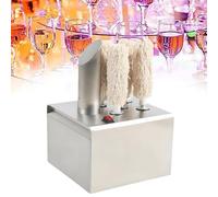 ZXINXIN Pulidora de Vidrio eléctrica de 3/5/8 Cabezales para Bodega, con Calentamiento y Secado instantáneos para Copas de Vino y champán. 5heads