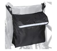 ZXJDP Bolsa Para Silla De Ruedas, Mochila Para Silla De Ruedas Con Rayas Reflectantes, Bolsa Impermeable Para Accesorios Para Silla De Ruedas Para Adultos Y Personas Mayores, Ligera,Negro