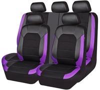 ZXKYLFFF Fundas de asiento de coche para MG ZS EV MG3 MG4 MG5 MG7 GT HS RX5 transpirables, impermeables y antideslizantes, protectores de asiento delantero y trasero, color morado