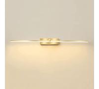ZXKYZR8 Luces de Espejo de Tocador Doradas, Lámpara Lineal LED de 12 W, Aplique de Pared Minimalista para Baño, Tocador, Iluminación Frontal