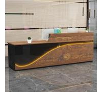 ZXLBTNB Escritorio de recepción, mostrador de Pago, Escritorio de mostrador de recepción, Escritorio de mostrador de ecepción con estantes y cajones Cerrados Ajustables, para Tienda de Ropa