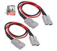 ZXLLAFT Conector Anderson 50 A con Cable 10 AWG Cables y enchufes para transpaletas eléctricas para baterías de Litio de montacargas Cables Carga Doble Cabezal,1m Cable 2pcs