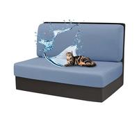 ZXLVCU 2 Piezas Fundas for Sofá de Caravana, Funda de Sofá Antisalpicaduras, Funda para Sofá Elástico para Acampar Cómodamente (Light Blue)