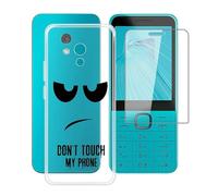 ZXLZKQ Funda para Nokia 235 4G 2024 (2.80 ") + Protector de Pantalla Cristal Templado, Funda de Silicona Suave Ultrafina Anti-rasguños TPU Carcasa Case para Nokia 235 4G 2024 - DUO5
