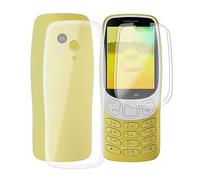 ZXLZKQ Funda para Nokia 3210 2024 (2.4 ") + 2 X Cristal Templado Protector de Pantalla, Antichoque Anti-Arañazos Carcasa Ultrafina Suave TPU Cover Case para Nokia 3210 2024 - Transparente