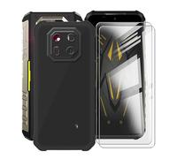ZXLZKQ Funda para Ulefone Armor 22 (6.58 ") + 2 X Cristal Templado Película, Ultrafina Suave Silicona Antichoque Negro Case Antiarañazos TPU Case Carcasa para Ulefone Armor 22 - Negro