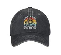 ZXMDJHJ Gorra de béisbol Bigfoot Papa Just A Dad Who Always Came Back with The Milk Sun y2k Gorra de Camionero Lavada Divertida para Mujer y Hombre