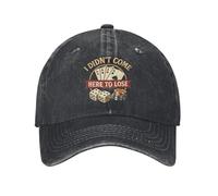 ZXMDJHJ Gorra de béisbol Lavada Cita Divertida de póquer No Vine aquí a Perder Gorra de Camionero para Mujer Gorra Casual de póquer y Dados