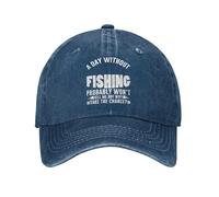 ZXMDJHJ Gorras de béisbol A Day Without Fishing Casual Distressed Denim Sarcastic Fisherman Snapback Cap Outdoor Travel Travel Gift Hats Cap