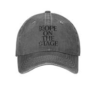ZXMDJHJ Hope On The Stage World Tour Gorras de béisbol Unisex Gorras lavadas desgastadas Gorra Retro Outdoor Summer Ajustable Sun Cap