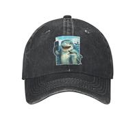 ZXMDJHJ Tiburón y delfín Divertidos Tomando Selfie con portaaviones Sun Gorra de béisbol para Hombres Adulto Gorra de Camionero Lavada Gorra de béisbol Hippie