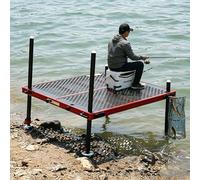 zxmeimm Plataforma para Pescadores de Aguas Profundas, diseño Plegable y Ligero con Patas Antideslizantes, para una Pesca Segura en ríos y Lagos Profundos. 90 * 100cm-1.3mleg